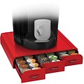 Mind Reader Anchor Coffee Pod Storage Drawer For 36 K-Cup, Red (TRY3PC-RED)