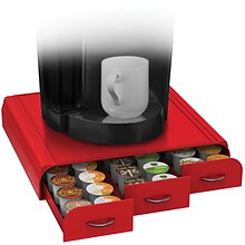 Mind Reader Anchor Coffee Pod Storage Drawer For 36 K-Cup, Red (TRY3PC-RED)