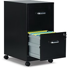 Quill Brand® 2-Drawer Vertical File Cabinet, Locking, Letter, Black, 18D (52145)