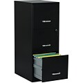 Quill Brand® 3-Drawer Vertical File Cabinet, Locking, Letter, Black, 18D (52151)