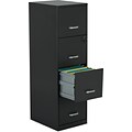 Quill Brand® 4-Drawer Vertical File Cabinet, Charcoal, Letter, 18 D (52148)