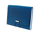 TRU RED Moisture Resistant Reinforced Plastic Filing Accordion File, 7-Pocket, Letter Size, Blue (TR