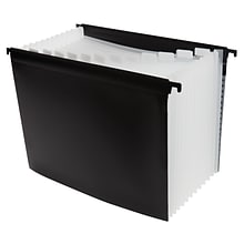 Staples Moisture Resistant Hanging File Folder, 15.35 Expansion, Letter Size, Black (TR51813)