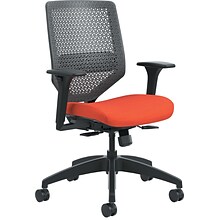 HON Solve Fabric Mid-Back Task Chair, Charcoal/Bittersweet (HONSVR1ACLC46TK)