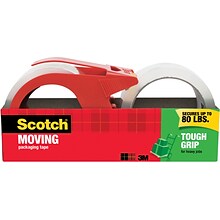 Scotch Heavy Duty Packing Tape with Dispenser, 1.88 x 38.2 yds., Clear, 2/Pack (MMM3500S21RD)
