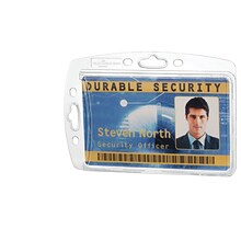Durable Vertical/Horizontal Badge Holders, Clear, 10/Pack (DBL890519)