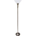 Ledu Incandescent/CFL Torchiere Floor Lamp, Antique Brass
