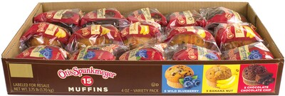 Otis Spunkmeyer Variety Muffins, 4 oz., 15/Pack (15101)