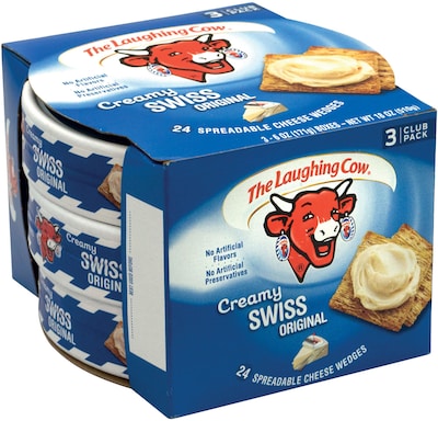 The Laughing Cow Creamy Creamy Swiss Cheese, 3/Pack (902-00065)