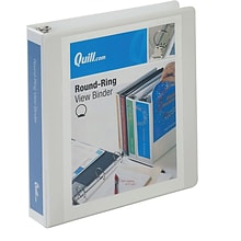 Quill Brand® Standard 1-1/2 3-Ring ViewBinder, White (72215WE)