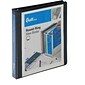 Quill Brand® Standard 1" 3-Ring View Binder, Black (7221BK)