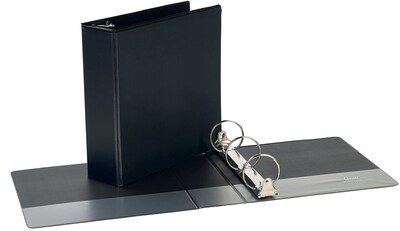 Quill Brand® Standard 3" 3-Ring View Binder, Black (7223BK)