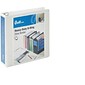 Quill Brand® Heavy Duty 2" 3 Ring View Binder, Easy Open D Rings, White (74202WE)
