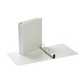 Quill Brand® Heavy Duty 1-1/2 3 Ring View Binder, Easy Open D Rings, White (74215WE)