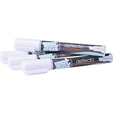 Deflecto® Wet Erase Marker, Chisel Point, White, 4/Pack (SMA510-V4-WT)