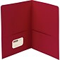 Smead Two Pocket Portfolios, Red, 1/2" Capacity, 11"x 8 1/2", 25/Box