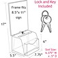 Azar Displays White Medium Molded Lottery Box with Pocket, Lock and Key (206777)