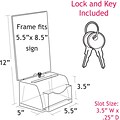 Azar Locking Styrene Suggestion Box, White (206776)