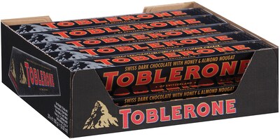Toblerone Swiss Dark Chocolate with Honey-Almond Nougat Candy Bar, 3.5 oz., 20/Box (304-00026)