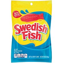 Swedish Fish Original Soft & Chewy Candy, 8 oz, 12/Pack (304-00039)