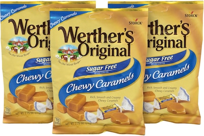 Werthers Original Chewy Sugar Free Caramel Hard Candy, 2.75 oz., (302-01006)