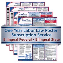 ComplyRight™ One-Year Federal and State Poster Service, Connecticut Hotel/Rest., Bilingual Fed and S