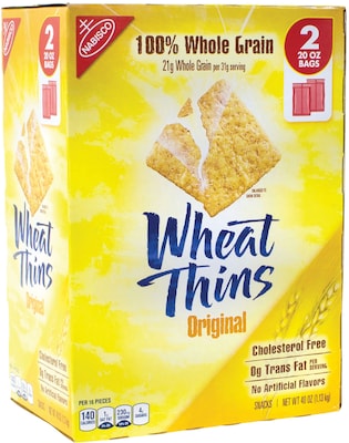 Wheat Thins Original Crackers, 20 oz., 2 Packs/Box (220-00087)