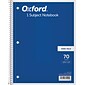 Oxford 1-Subject Notebooks, 8" x 10.5", Wide Ruled, 70 Sheets, Each (65000)