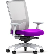 Union & Scale Workplace2.0™ Fabric Task Chair, Amethyst, Integrated Lumbar, 2D Arms, Synchro