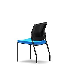 Union & Scale Workplace2.0™ Fabric and Mesh Guest Chair, Cobalt, Integrated Lumbar, Armless (53275)