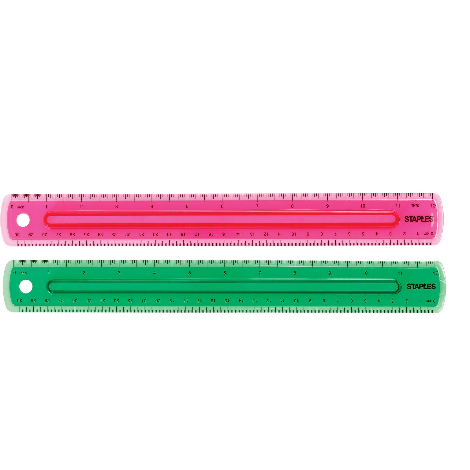 Staples Grip Ruler 12 Assorted Colors (51885)