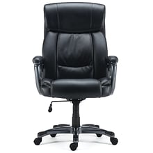 Quill Brand® Lockland Bonded Leather Big & Tall Managers Chair, Black (53235)