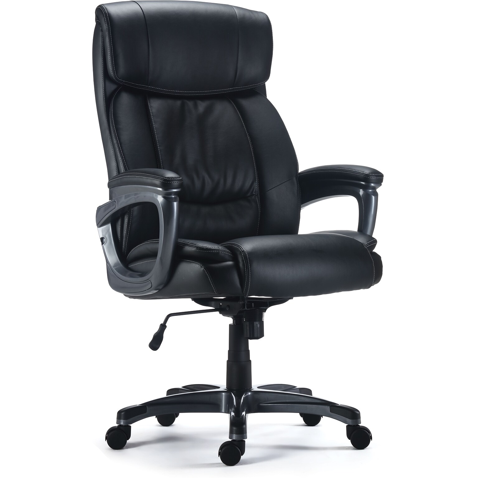 Quill Brand® Lockland Bonded Leather Big & Tall Managers Chair, Black (53235)