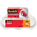 Scotch Long Lasting Storage Packing Tape with Dispenser, 1.88 x 54.6 yds., Clear, 6/Pack (36506DP3)