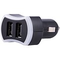 Dual Device Rapid Car Charger, 2.4 Amps, Black