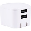 Dual Device Rapid Wall Charger, 2.4 Amps, White