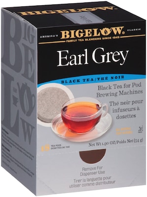 Bigelow Earl Grey Black Tea, Pods, 18/Box (RCB08906)