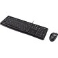 Logitech MK120 Optical Wired Keyboard and Mouse Combo, Black (920-002565)