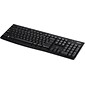 Logitech K270 USB Wireless Keyboard, Black (920-003051)