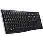 Logitech K270 USB Wireless Keyboard, Black (920-003051)