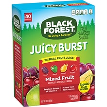 Black Forest Juicy Burst Low Fat Mixed Fruit Snacks, 32 oz, 40 Packs/Box (FER47149)