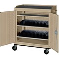 Sandusky Mobile Tablet Storage Cart; Tropical Sand, 43Hx36Wx24D