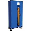 Sandusky Elite 78H Transport Mobile Wardrobe Steel Cabinet with 2 Shelves, Blue (TAWR362472-06)