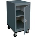 Sandusky Elite 36H Transport Work Height Storage Cabinet with 2 Shelves, Charcoal (TA11182430-02)
