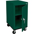 Sandusky Elite 36H Transport Work Height Storage Cabinet with 2 Shelves, Forest Green (TA11182430-08)