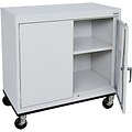 Sandusky Elite 36H Transport Work Height Storage Cabinet with 2 Shelves, Dove Gray (TA11361830-05)