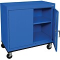 Sandusky Elite 36H Transport Work Height Storage Cabinet with 2 Shelves, Blue (TA11361830-06)