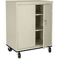Sandusky Elite 48H Transport Work Height Storage Cabinet with 3 Shelves, Putty (TA21362442-07)