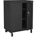 Sandusky Elite 48H Transport Work Height Storage Cabinet with 3 Shelves, Black (TA21362442-09)