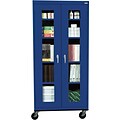 Sandusky See Thru 78H Transport Mobile Clearview Storage Cabinet with 5 Shelves, Blue (TA4V361872-06)